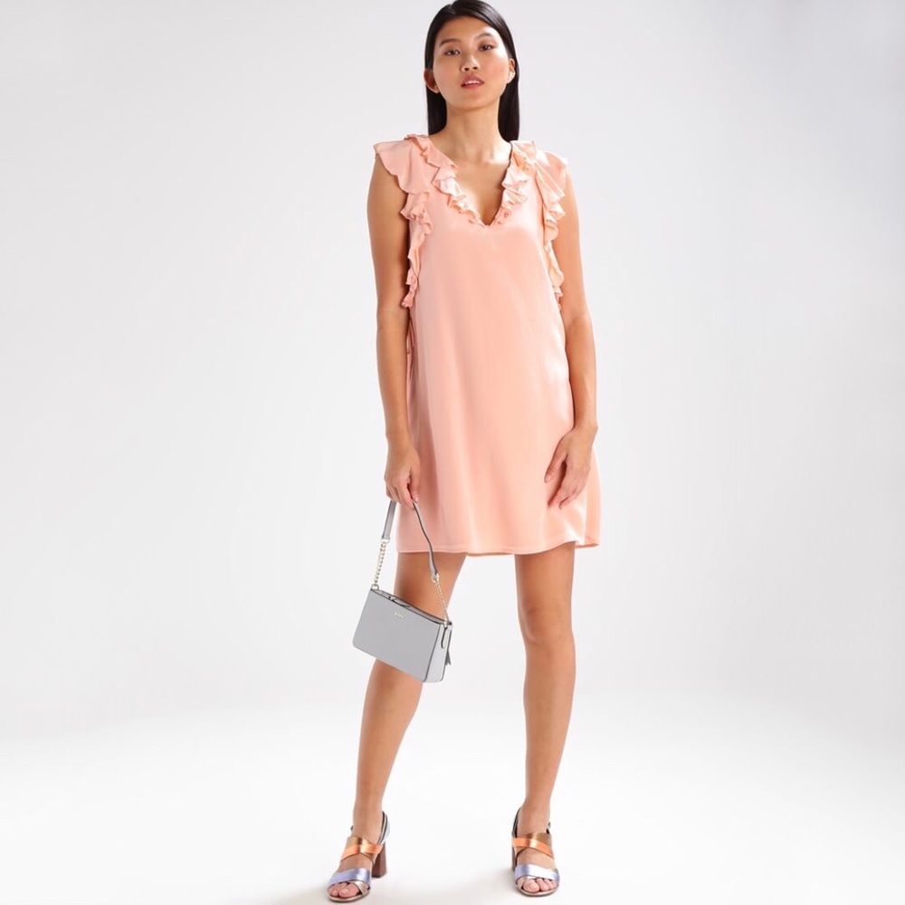 Club Monaco 6 100% Silk Kiefira Ruffle Dress NWT